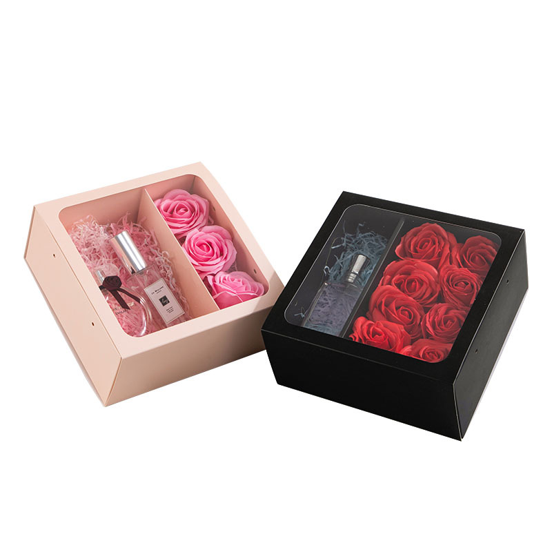 Extragere transparentă cutii de flori portabile pliabile cadou trandafir cutie cadou ambalaj