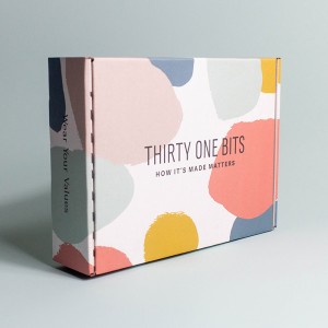 Cutie de avion roz cu două fețe Square Square Express Tricou Tricou Cutie de ambalare cu mai multe dimensiuni Cutie ondulată